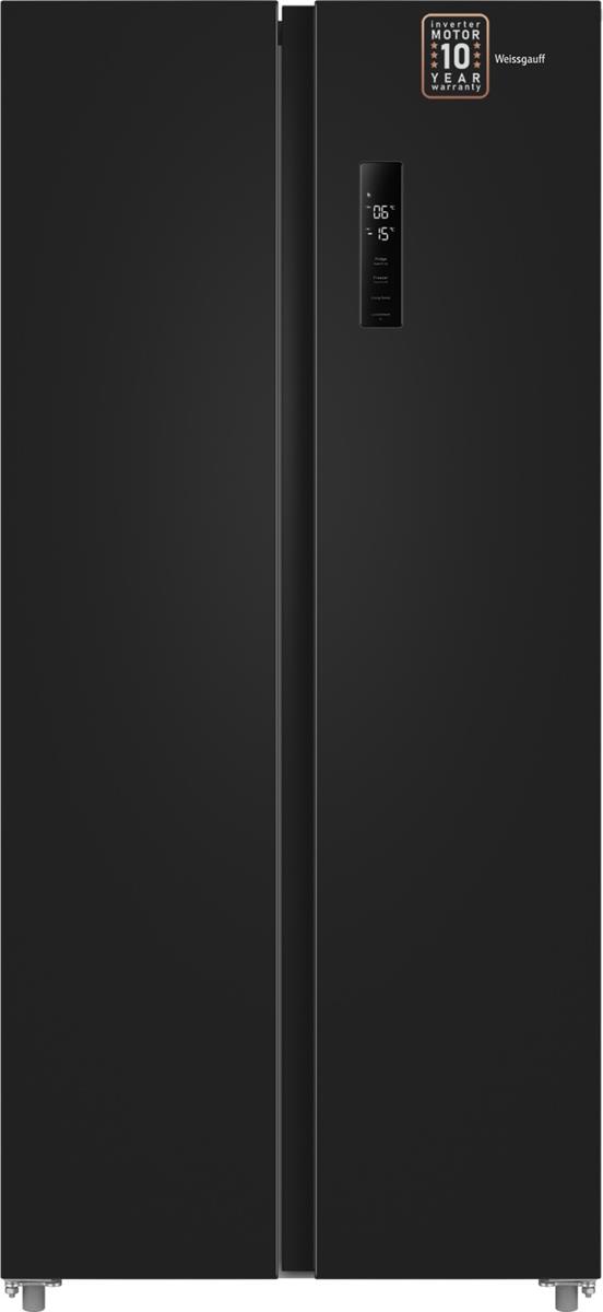 Изображение Холодильник Weissgauff WSBS 500 Inverter NoFrost Black чёрный (A+,365 кВтч/год)
