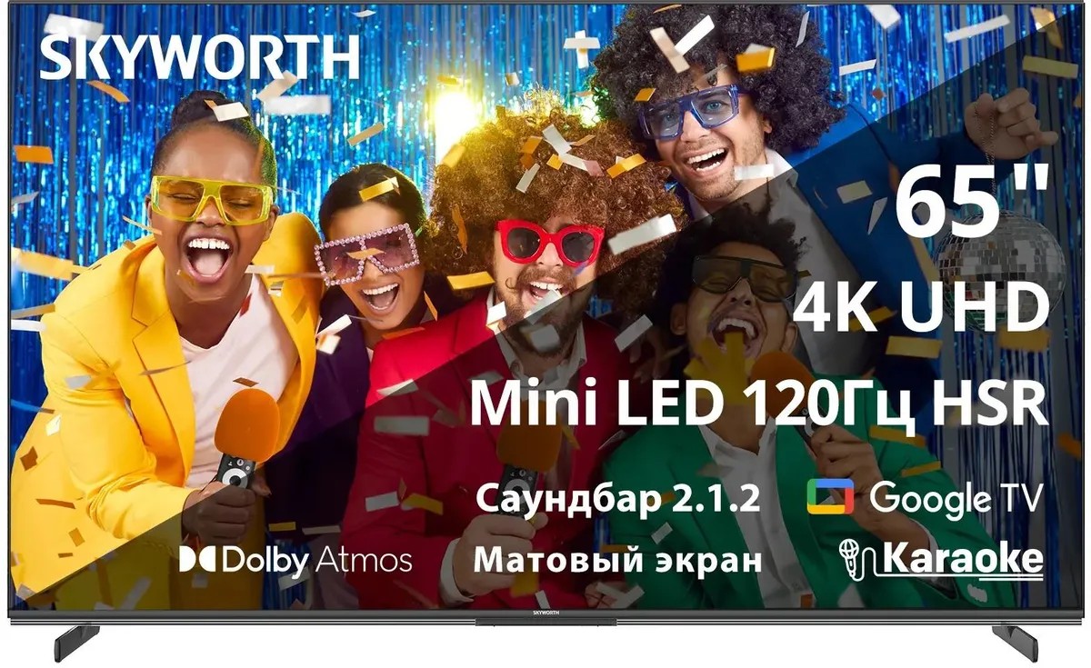 Изображение Телевизор Skyworth 65X85G 65" HDR, 4K Ultra HD Smart TV черный