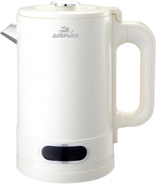 Изображение Электрический чайник Добрыня DO-1266W (1800 Вт/1,8 л //молочный)