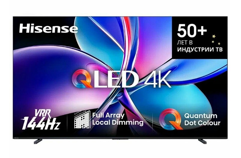 Изображение Телевизор Hisense 100E7Q PRO 100'' HDR, 4K Ultra HD Smart TV черный