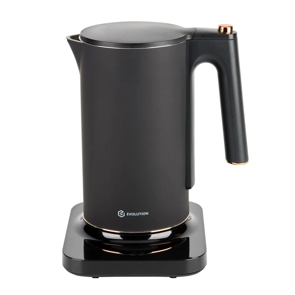 Изображение Электрический чайник EVOLUTION KP22151L THERMOCONTROL (2200 Вт/1,5 л /металл, пластик/черный)