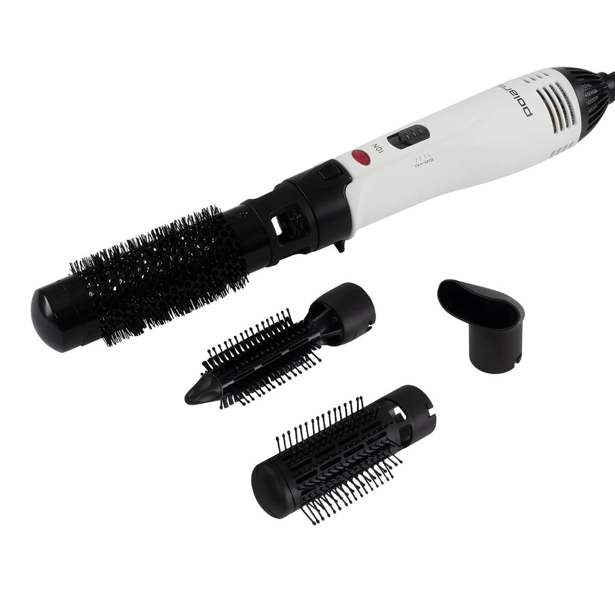 Изображение Фен-щетка Polaris PHS 1204i (1200 Вт /белый, черный)