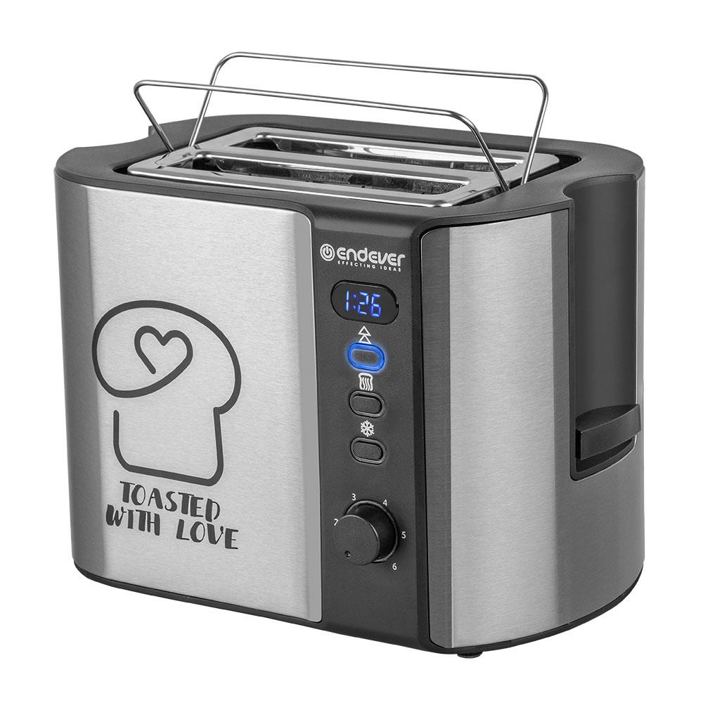 Изображение Тостер Endever Skyline ST-127 (800 Вт  черный, стальной)