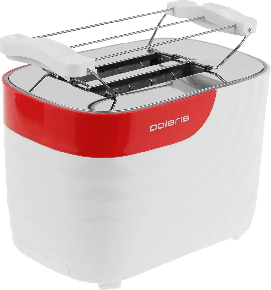 Изображение Тостер Polaris PET-0720 (700 Вт  красный, белый)