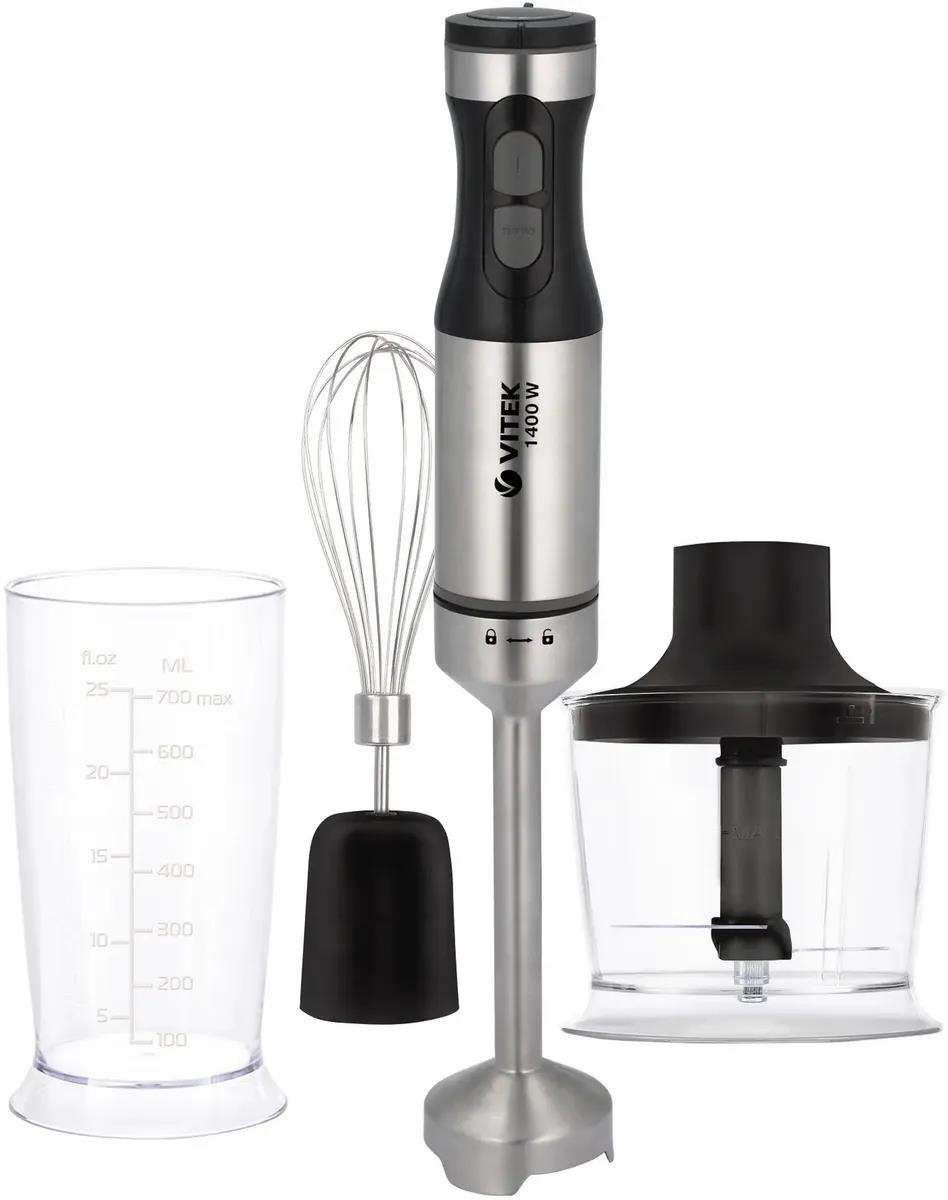 Изображение Блендер VITEK VT-3003 (погружной/1400 Вт/серебристый, черный)