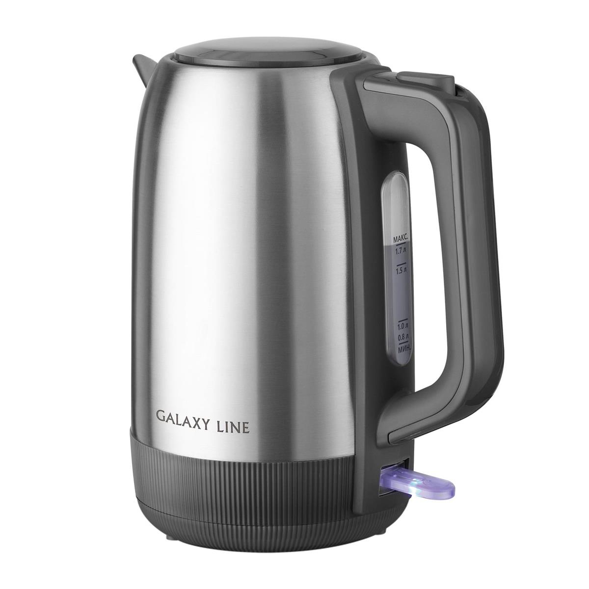Изображение Электрический чайник GALAXY LINE GL 0365 (2200 Вт/1,7 л /нержавеющая сталь/серый, металлик)