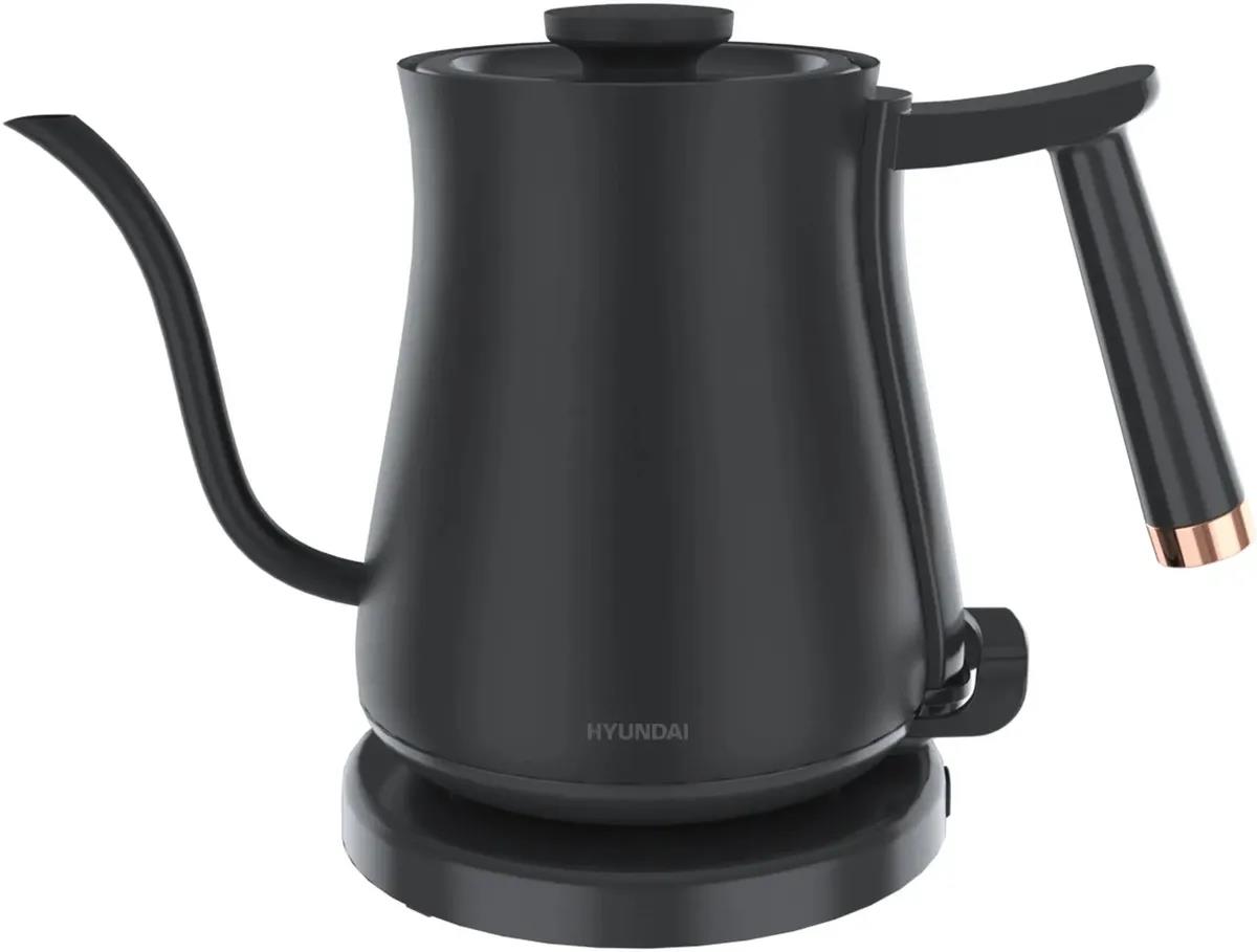 Изображение Электрический чайник Hyundai HYK-S5500 (1000 Вт/0,6 л /металл/черный)