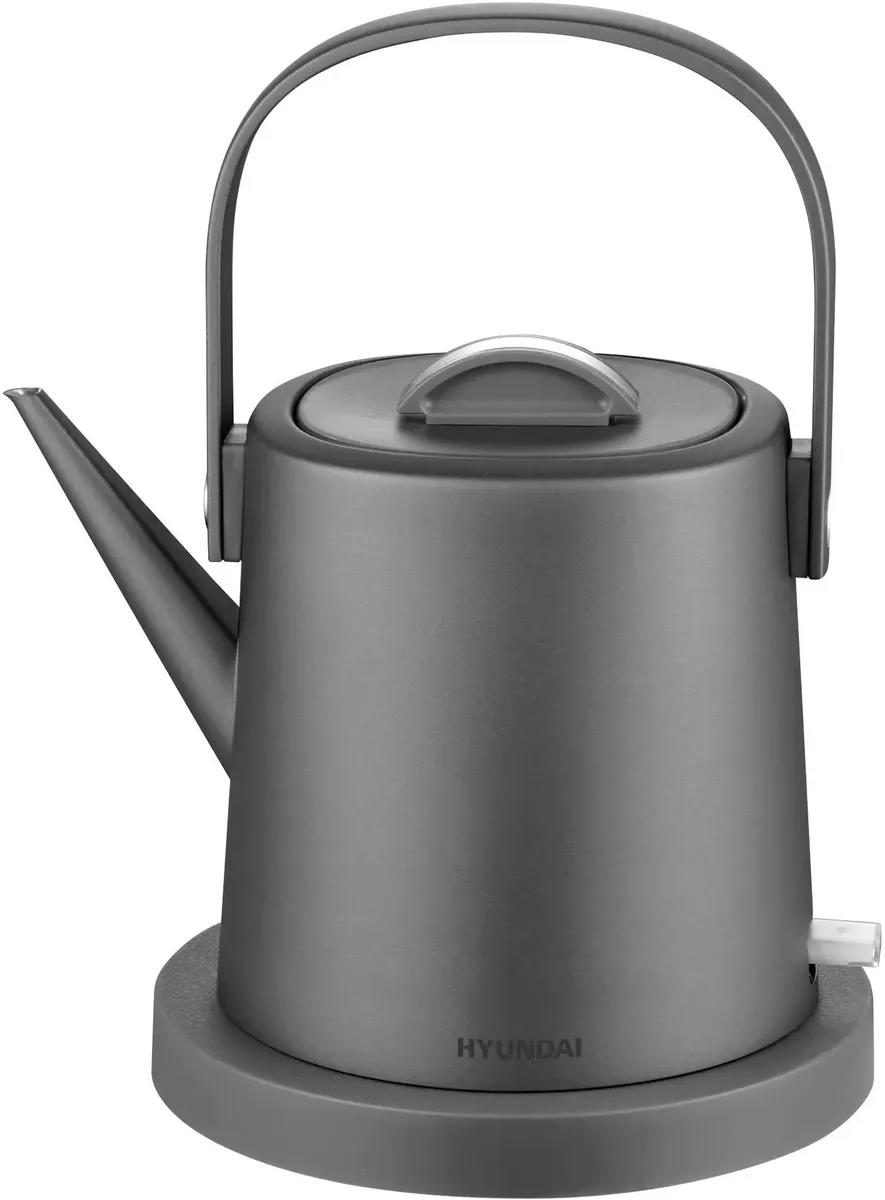 Изображение Электрический чайник Hyundai HYK-S5502 (1200 Вт/1 л /металл/титановый)