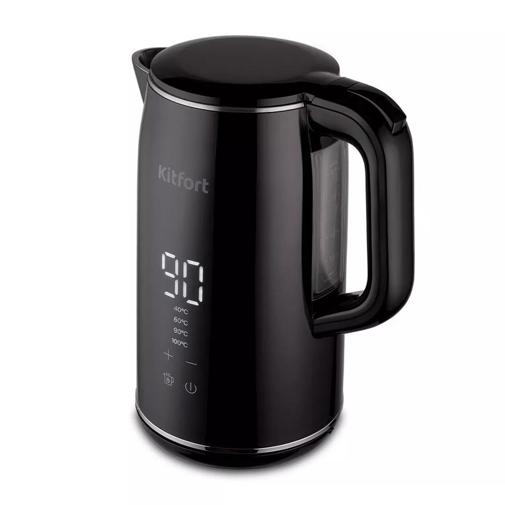 Изображение Электрический чайник Kitfort КТ-6131 (2000 Вт/1,7 л /металл, пластик/черный)