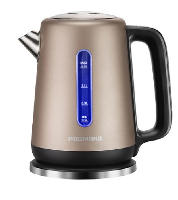 Изображение Электрический чайник REDMOND KM238  (2200 Вт/1,7 л /пластик, нержавеющая сталь/шампань)