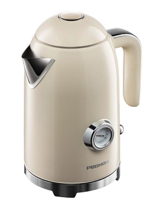 Изображение Электрический чайник REDMOND KM-247 (2200 Вт/1,7 л /пластик, нержавеющая сталь/бежевый)