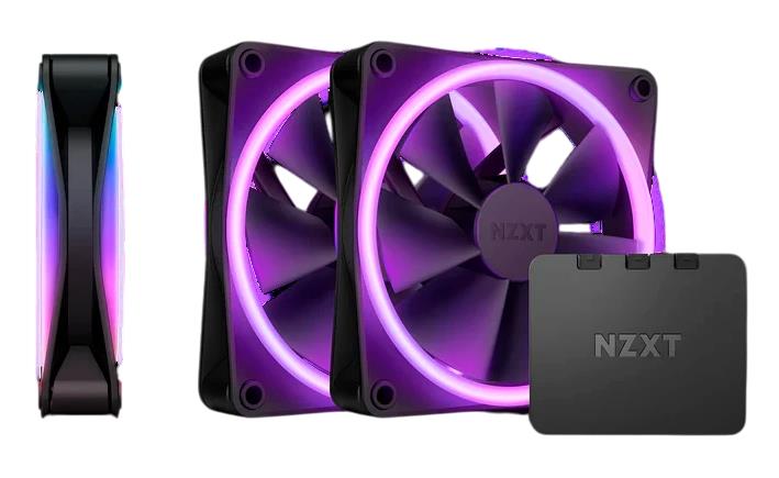 Изображение Вентилятор NZXT F120 RGB DUO Black (1800 об/мин , 120x120x25 мм,4-pin PWM)