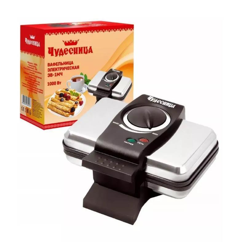 Изображение Вафельница Чудесница ЭВ-1МЧ (1000 Вт /серебристый, черный)
