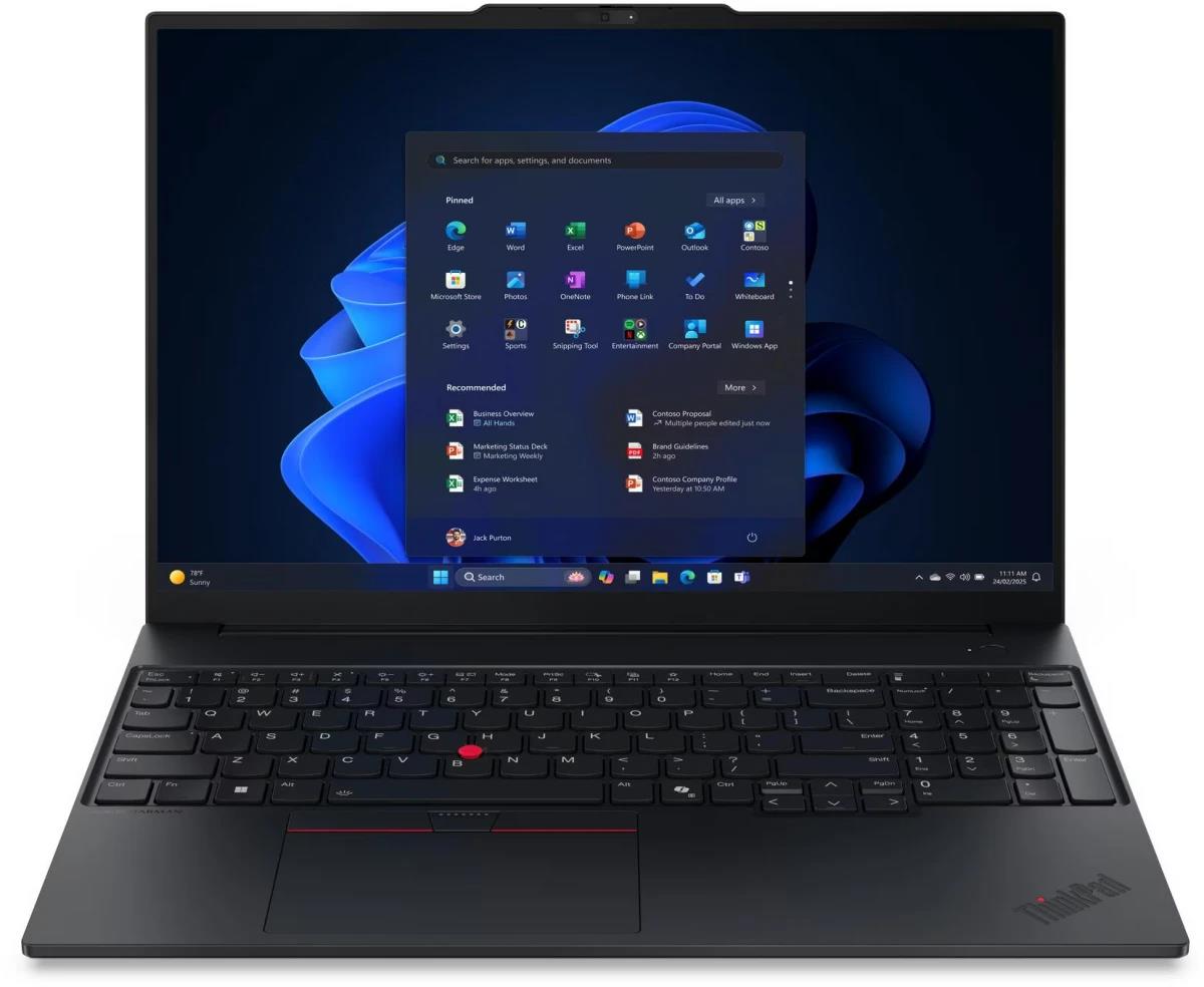 Изображение Ноутбук Lenovo ThinkPad E16 Gen 3 (Intel 240 2500 МГц/ SSD 1024 ГБ  /RAM 32 ГБ/ 16" 1920x1200/VGA встроенная/ Без ОС) (21TF004PFW)