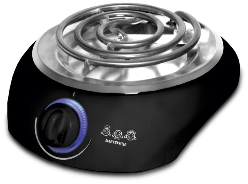 Изображение Плита настольная Мастерица ES-0101 (электрическая, нержавеющая сталь, черный)