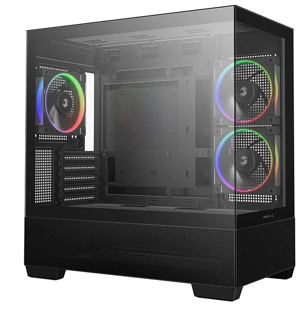Изображение Корпус Deepcool CG380 3F Black (mATX, Mini-ITX, черный, без БП)/(R-CG380-BKAGM3-G)