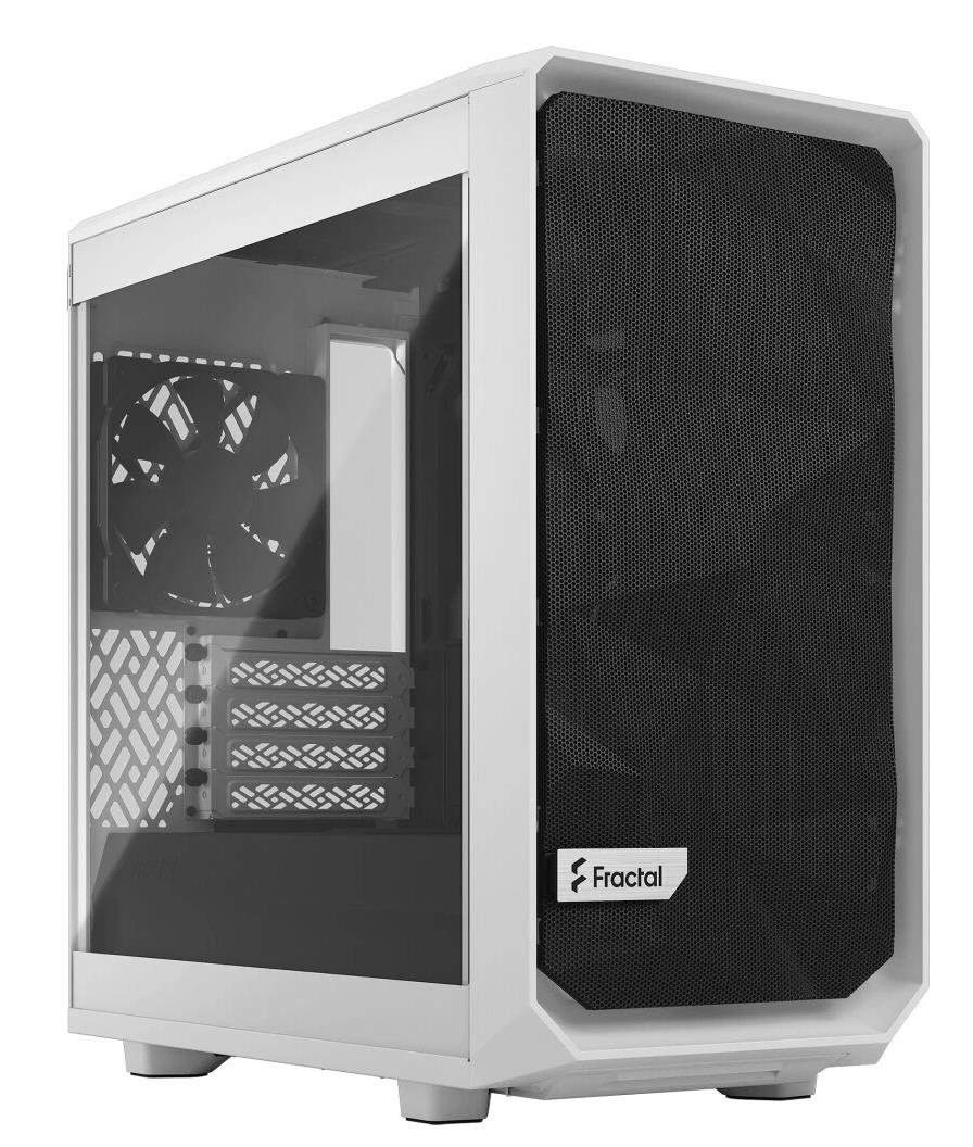 Изображение Корпус Fractal Design Meshify 2 Mini White TG Clear Tint (mATX, ATX, Mini-ITX, белый, без БП)/(FD-C-MES2M-02)
