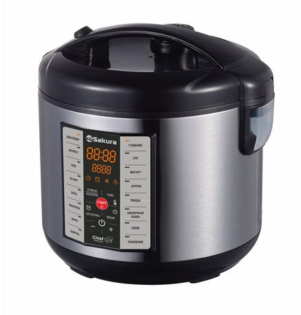 Изображение Мультиварка Sakura SA-7766BK (860 Вт/5 л /черный)