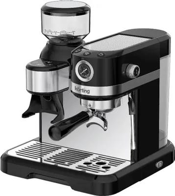 Изображение Кофемашина Korting KCM 1015 N Ottimo (1500 Вт /19 бар/серебристый, черный)