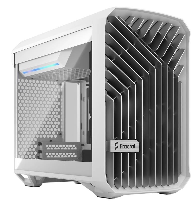 Изображение Корпус Fractal Design Torrent Nano White TG Clear Tint (Mini-ITX, Mini-DTX, белый, без БП)/(FD-C-TOR1N-03)