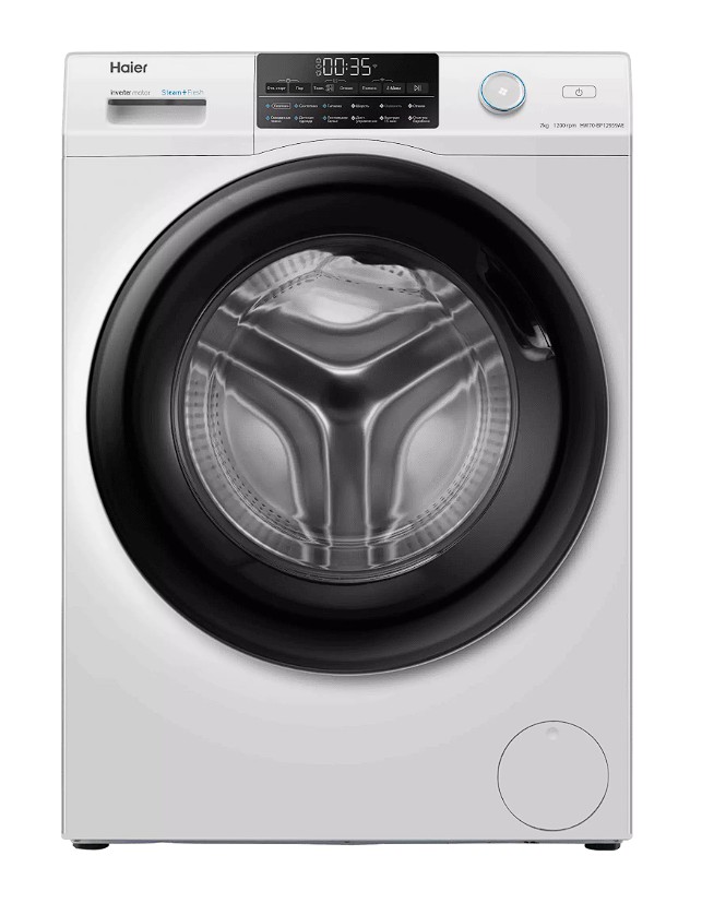 Изображение Стиральная машина Haier HW70-BP12959AE, белый (фронтальная, 7 кг, 1200 об/мин )