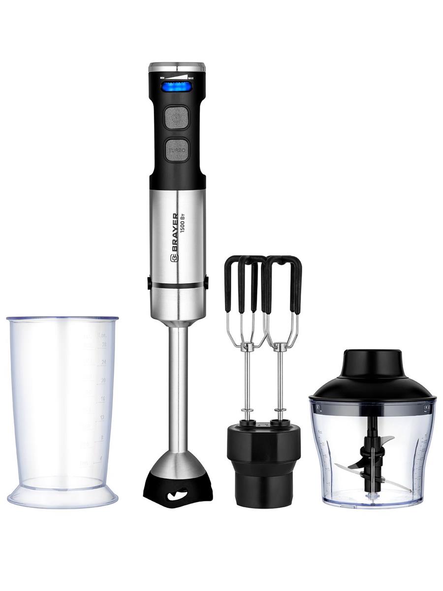 Изображение Блендер Brayer BR1264 (погружной/1500 Вт/черный)