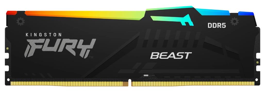 Изображение Оперативная память 1x32 GB DDR5 Kingston Fury Beast RGB (48000 Мб/с, 6000 МГц, CL36)