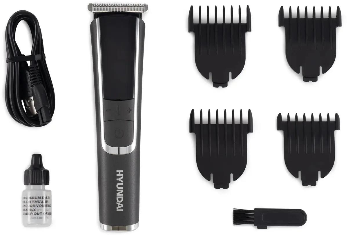 Изображение Триммер волос Hyundai H-HT6061, серебристый, черный