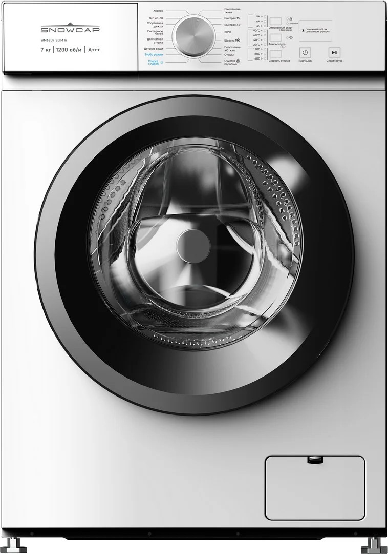 Изображение Стиральная машина Snowcap WM6807 SLIM W, белый (фронтальная, 7 кг, 1200 об/мин )