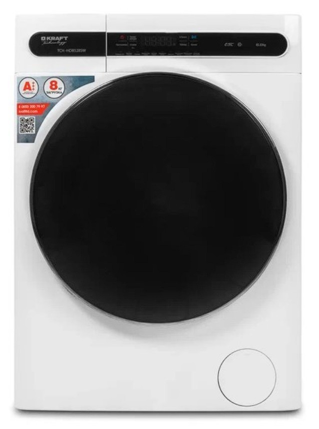 Изображение Стиральная машина Kraft TCH-HD8528SW, белый (фронтальная, 8 кг, 1400 об/мин )