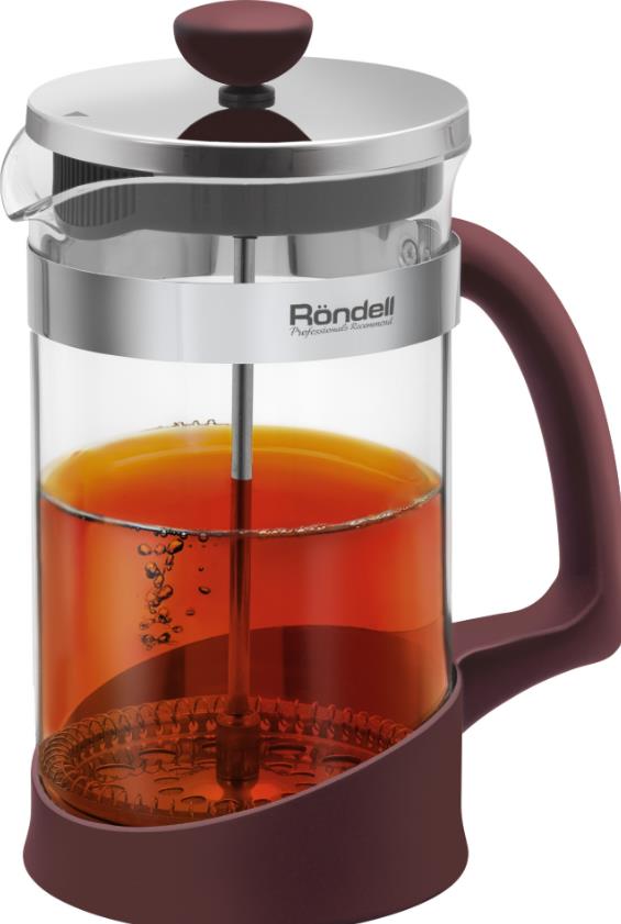 Изображение Френч-пресс Rondell Bojole RDS-1903, 1000 мл,бордовый