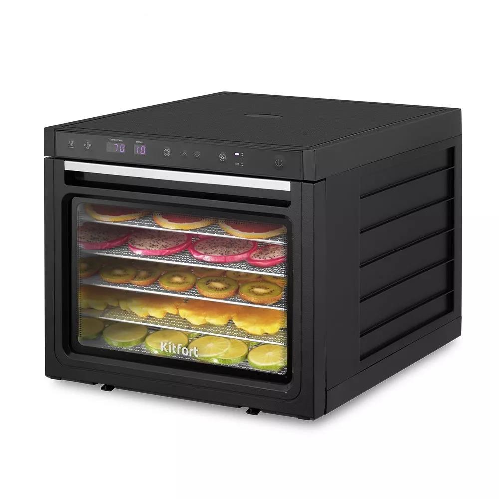 Изображение Сушилка для овощей Kitfort КТ-1962 6под. 1000Вт (поддонов 6 шт, 1000 Вт , черный)