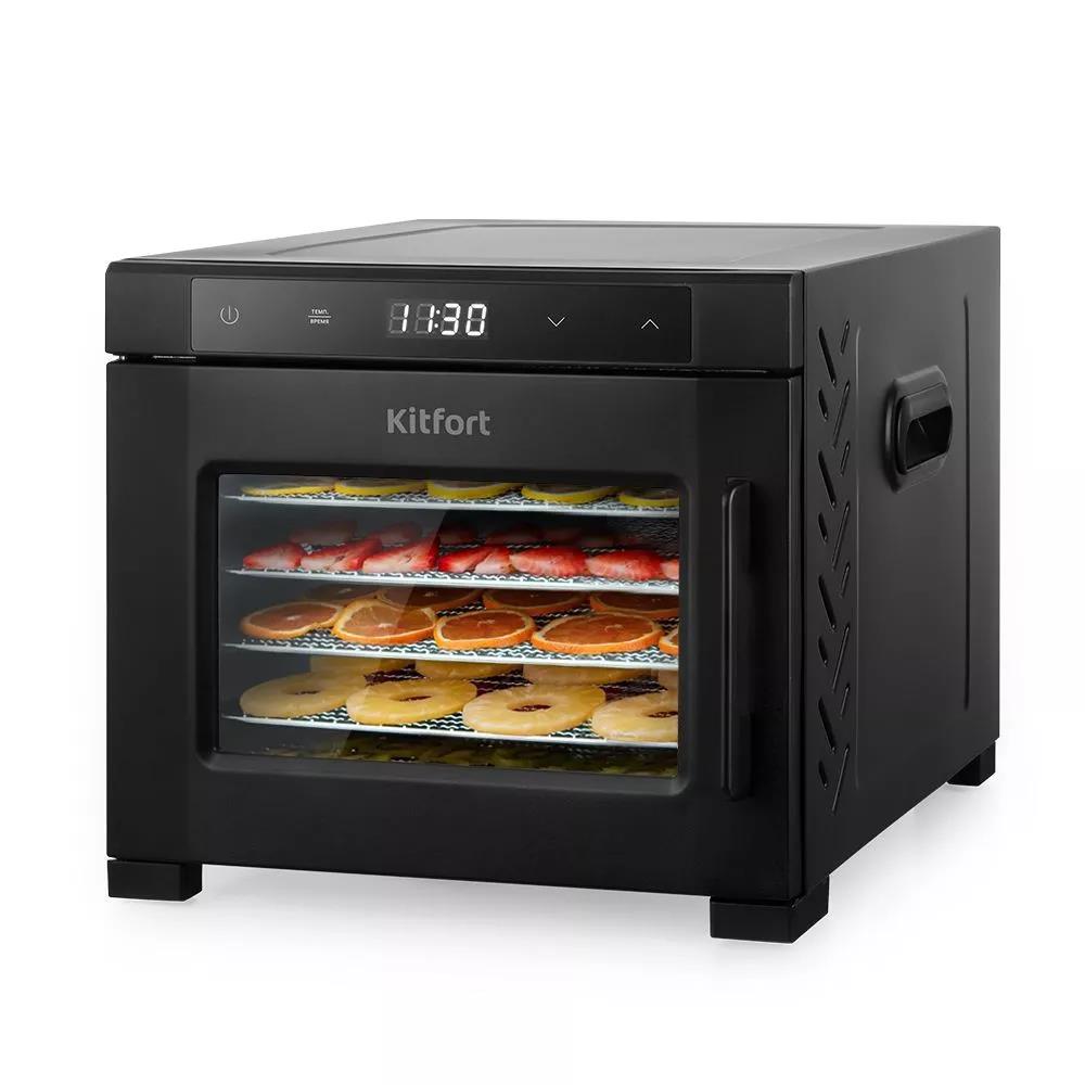 Изображение Сушилка для овощей Kitfort КТ-1964 18под. 600Вт (поддонов 18 шт, 600 Вт , черный)