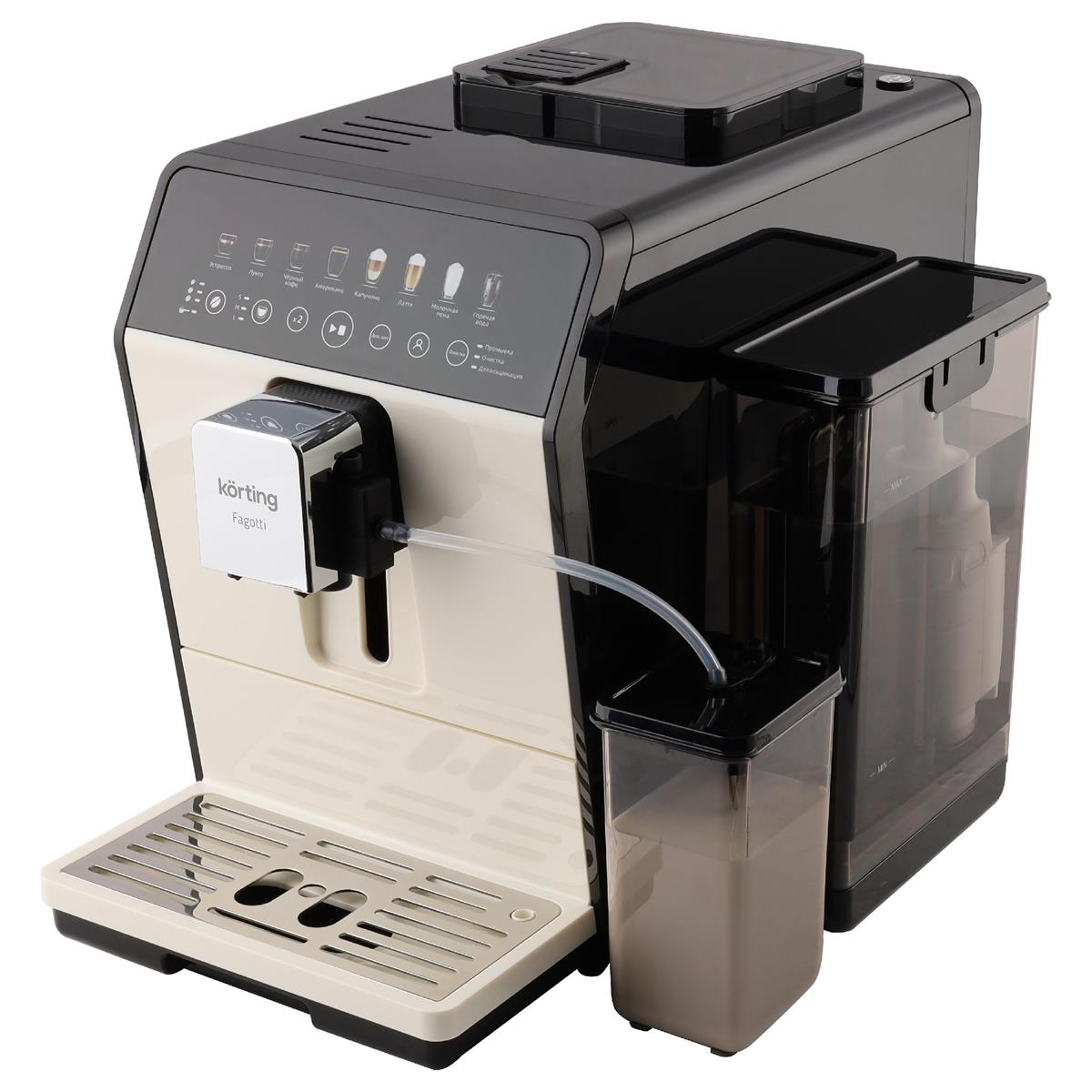 Изображение Кофемашина Korting KACM 2026 W Fagotti (1580 Вт /19 бар/белый)