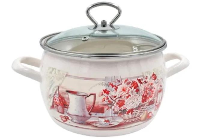 Изображение Кастрюля ЛЫСЬВА 4210САП2/4Жм Летний этюд эмал стекл/кр (2 л )