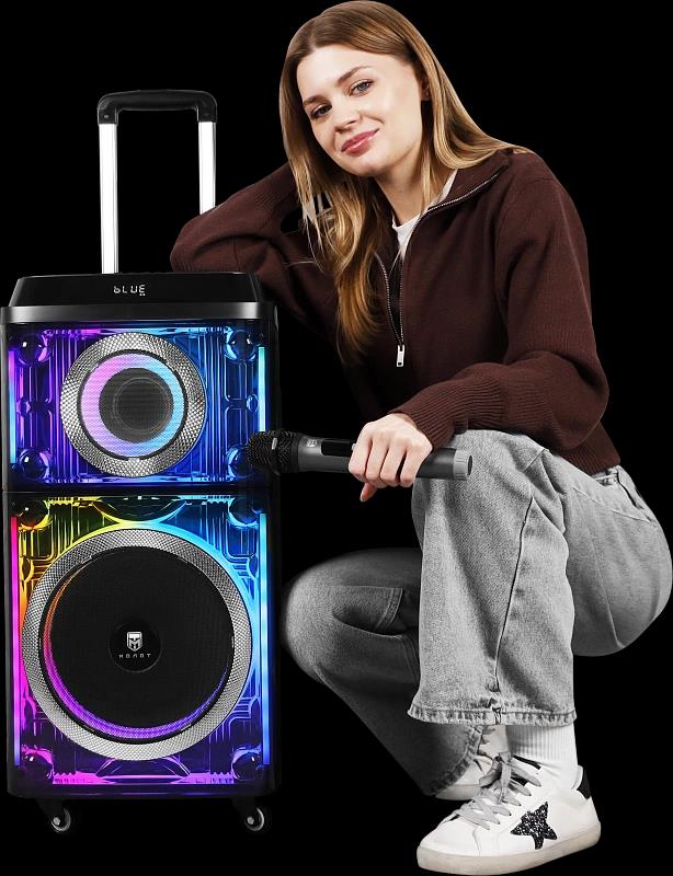 Изображение Портативная акустика Ural 103 1200W 1.1 BT/3.5Jack/USB-C 15м 7000mAh (УРАЛ МОЛОТ 103) (1200 Вт   черный)