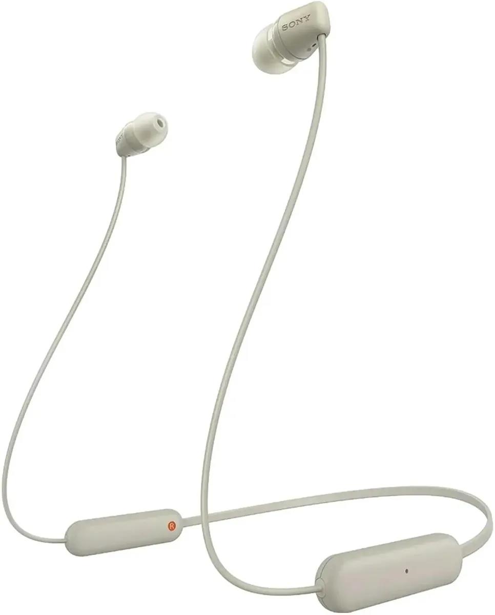 Изображение Bluetooth-гарнитура/наушники Sony WI-C100 (бежевый)