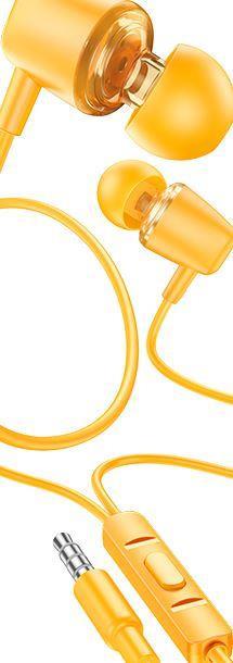 Изображение Наушники Hoco M107 (6931474794598) Discoverer Yellow желтый