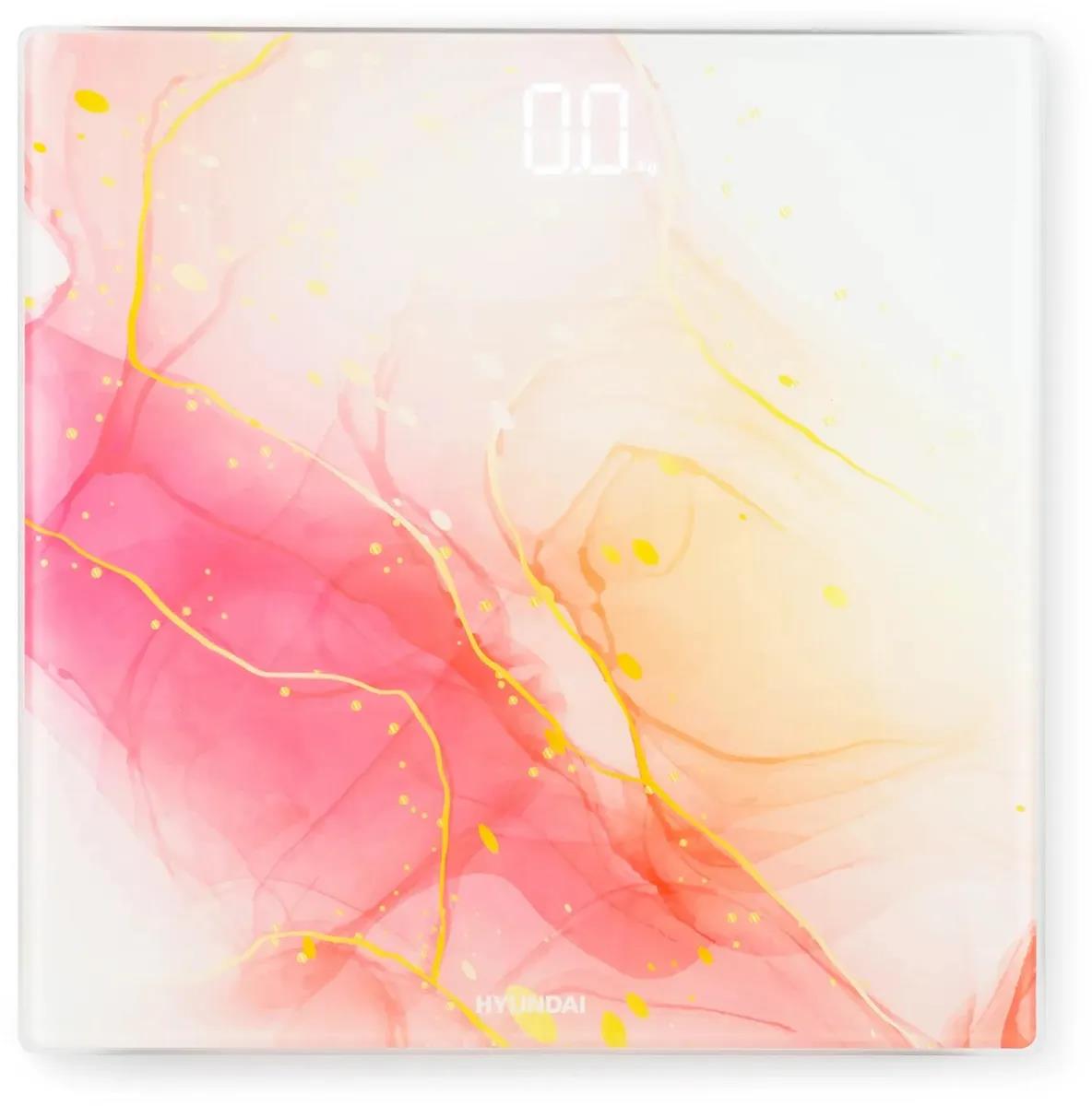 Изображение Весы Hyundai H-BS03951,розовый, белый