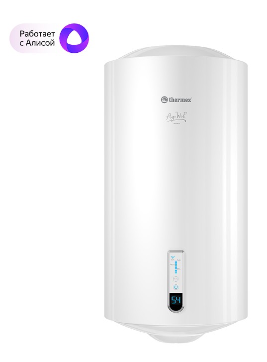 Изображение Водонагреватель Thermex Auga 100 V Wi-Fi (100 л /1,5 кВт/биостеклофарфор)