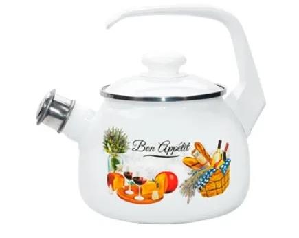 Изображение Чайник ЛЫСЬВА 2711АП/4 Пикник эмал (2,5, л л /белый)