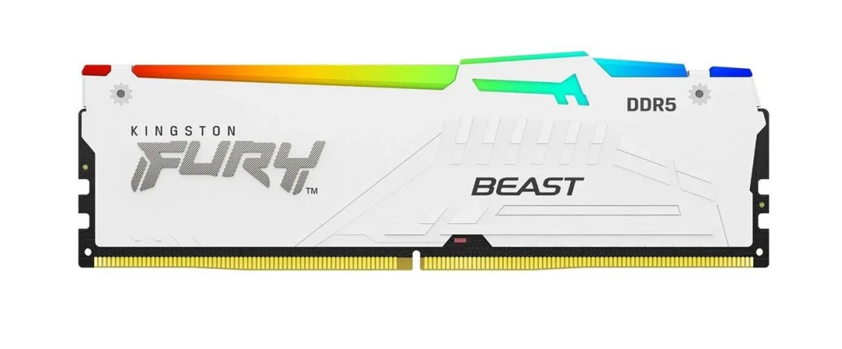 Изображение Оперативная память 16 GB DDR5 Kingston Fury Beast White (48000 Мб/с, 6000 МГц, CL30)