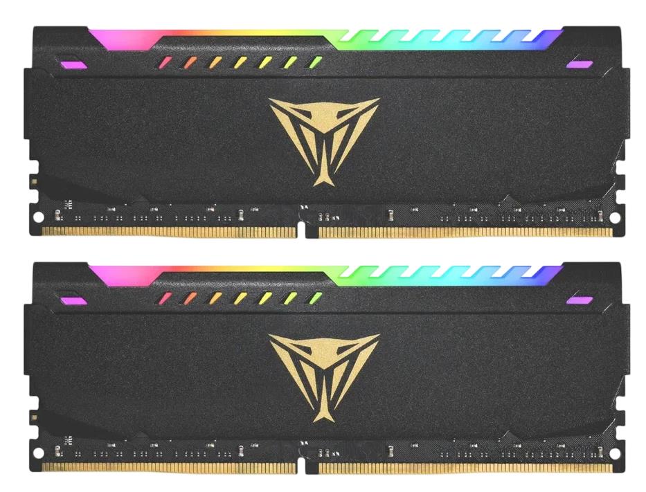 Изображение Оперативная память 2х8 GB DDR4 Patriot Viper Steel RGB (25600 МБ/с, 3200 МГц, CL16)
