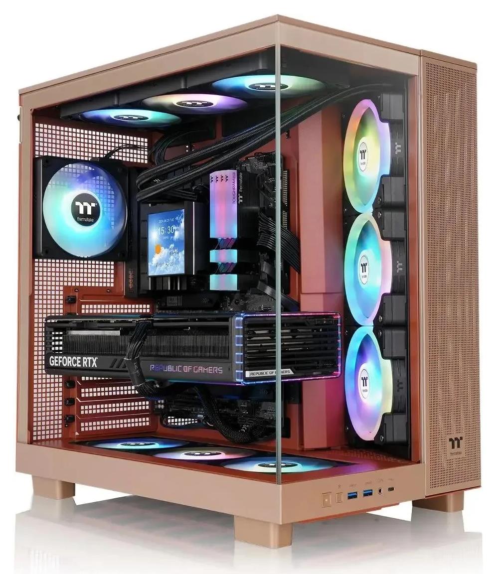 Изображение Корпус Thermaltake View 380 XL TG ARGB Gravel Sand (mATX, ATX, Mini-ITX, песочный, без БП)/(CA-11E-00MGWN-00)