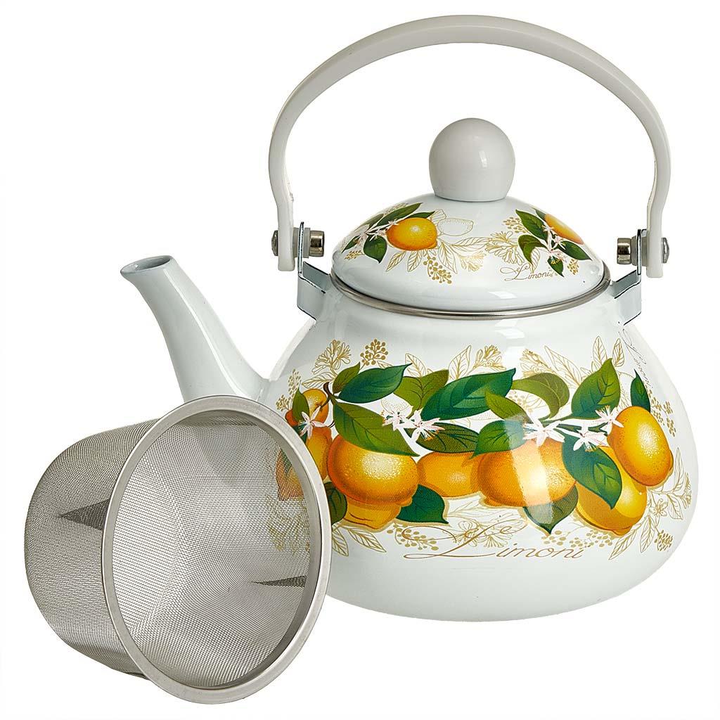 Изображение Чайник METALLONI EM-1331 с фильтром (1,3, л л /рисунок, белый)