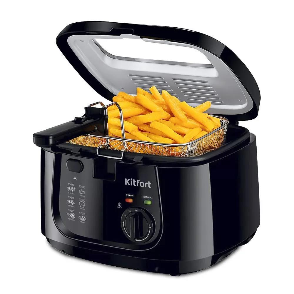 Изображение Фритюрница Kitfort КТ-2018 (2,5 л  1800 Вт  черный)