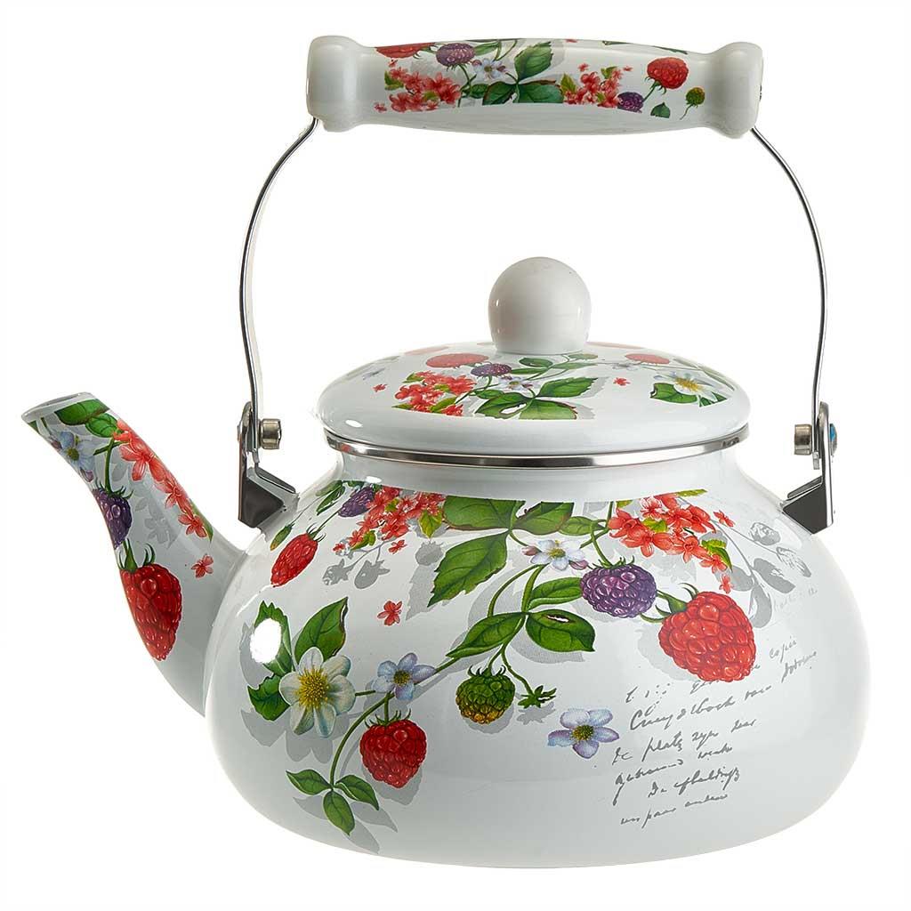 Изображение Чайник METALLONI EM-1314 Ягоды с керамической ручкой (2,5, л л /рисунок)