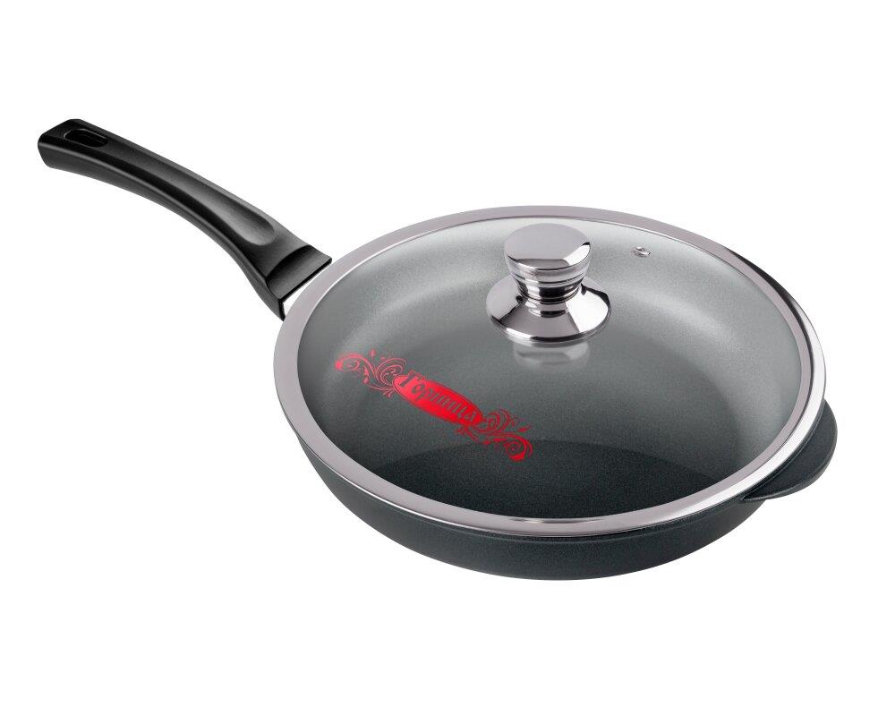 Изображение Универсальная сковорода РОССИЯ 280/55мм Классик пласт/руч. с кр. (п/у), с2811а (28 см )