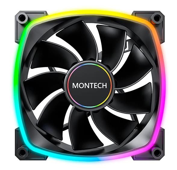 Изображение Вентилятор Montech RX120 PWM BLACK (1600 об/мин , ,4-pin PWM)