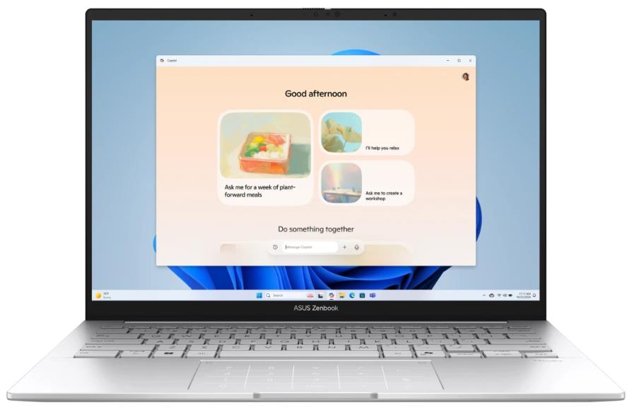 Изображение Ноутбук Asus UX3405CA Zenbook 14 (Intel 255H 2000 МГц/ SSD 512 ГБ  /RAM 32 ГБ/ 14" 2880x1800/VGA встроенная/ Без ОС) (90NB14W2-M01ZP0)